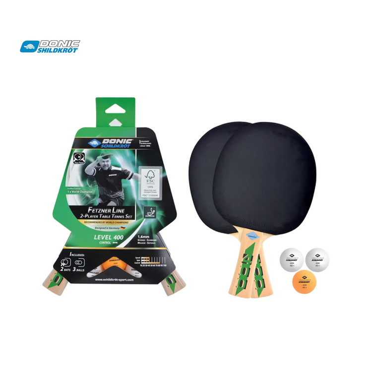 راکت پینگ پنگ برند دونیک شیلدکروت DONIC Fetzner set 400